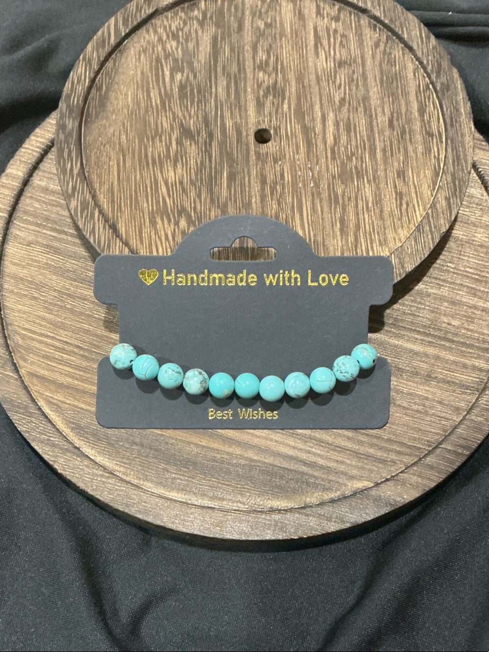 Handmade Turquoise Bead Bracelet -